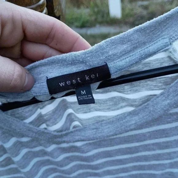 Super cute and comfy striped tee! Perfect for a casual day! - Picture 3 of 5